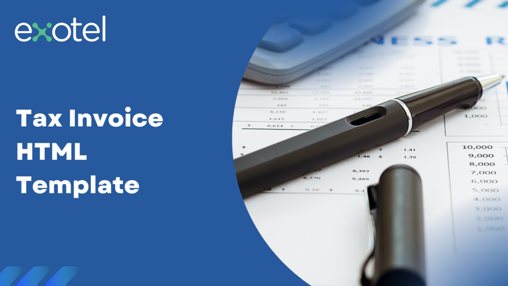 Tax invoice HTML template - Exotel